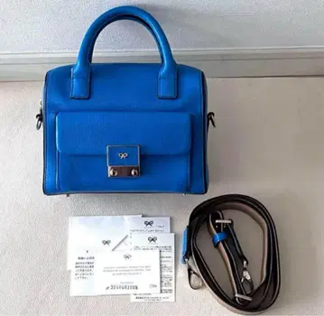 새상품급! 안야 힌드마치 미니카 커버럴 2way 핸드백 숄더 파랑