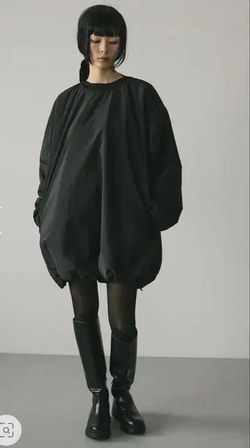 스타일 믹서 퍼 미니 원피스 벌룬 원피스