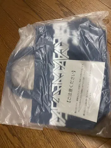 네이비 로고 백 미사용