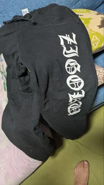 ZIGOKU 블랙 스웨트 팬츠 L 사이즈