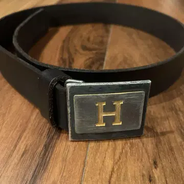 할리우드 런치마켓 블랙 가죽 벨트