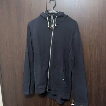 MARINE UNIFORM 더블 지퍼 후드티 다크 그레이