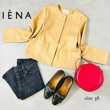 [IENA] 노카라 린넨 자켓 내추럴 베이지 38 M 린넨 100%