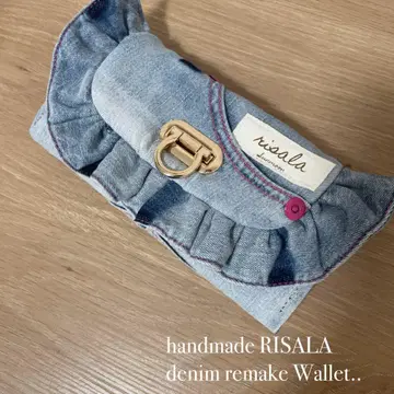 데님 리메이크 프릴 지갑