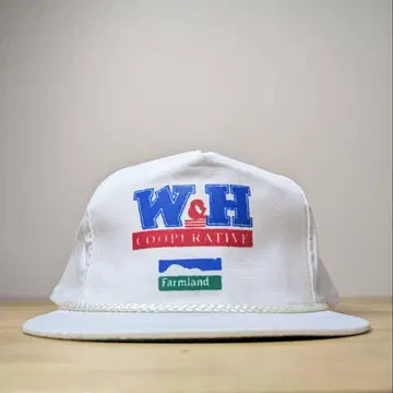 80s-90s W&H COOPERATIVE 로프캡 화이트 기업 로고
