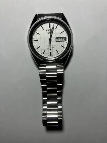 SEIKO 자동 와인딩 손목시계 화이트 다이얼