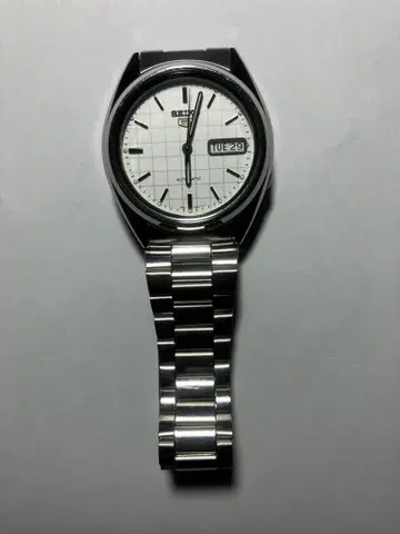 SEIKO 자동 와인딩 손목시계 화이트 다이얼