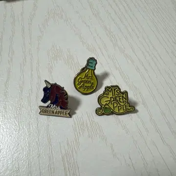 Mrs. GREEN APPLE 핀 배지 3개 세트