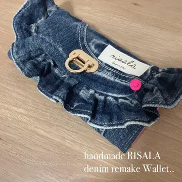 데님 리메이크 프릴 지갑