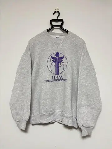 [ 90s ] 러셀 맨투맨 애쉬 그레이 Mexico size: XL