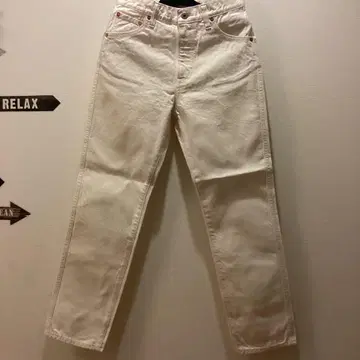 Johnbull 테이퍼드 청바지 화이트 ZP023