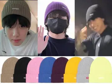 리브 니트 모자 다색 전개