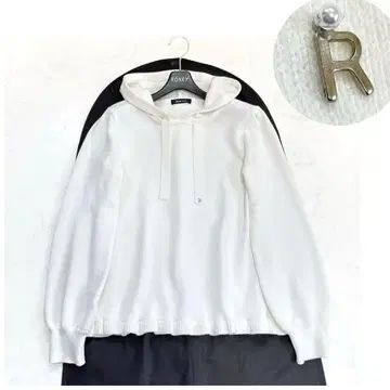 Rene 르네 밑단 프릴 코튼 니트 후디 36 화이트 계열