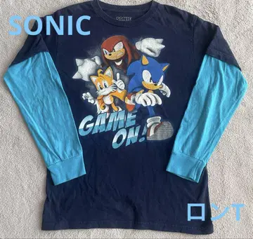 SEGA SONIC 소닉 롱 T 네이비 14/16 사이즈 구제 의류
