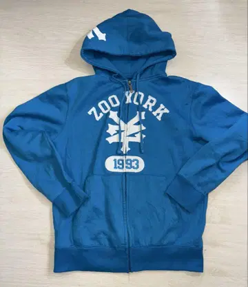 ZOO YORK 풀 집업 후드티 파랑 즈 요크 구제 의류 후드티 블루