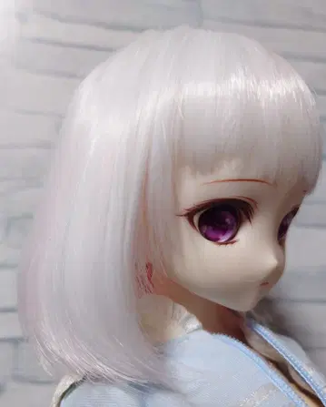 인형용 가발 화이트 핑크 1/4 MDD