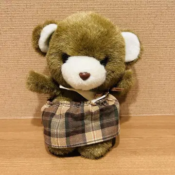 산애로우 SUN ARROW 곰 봉제 인형 체크 무늬