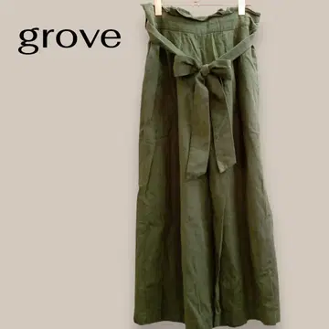 grove 와이드 팬츠 허리밴딩 리본 벨트 여성용 올 시즌