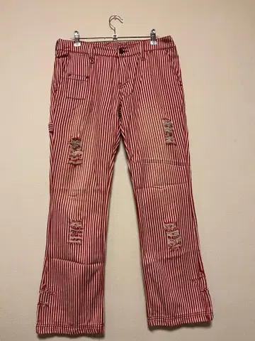 레드 스트라이프 부츠컷 팬츠 / VINTAGE