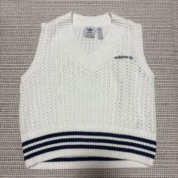 adidas 메쉬 니트 베스트 S 화이트