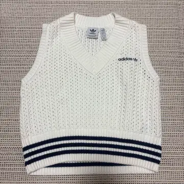 adidas 메쉬 니트 베스트 S 화이트