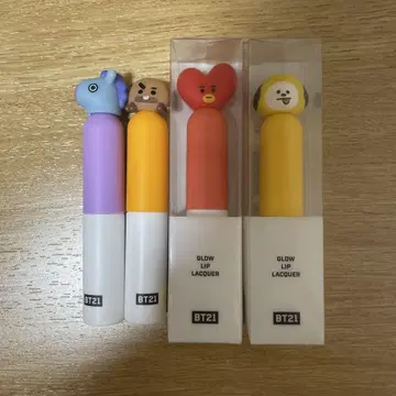 BT21 립 라커 4개 세트 (소비기한 경과)