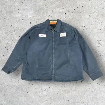 90s 기업 와펜 부착 REGENT 워크 자켓 XL 네임 자수
