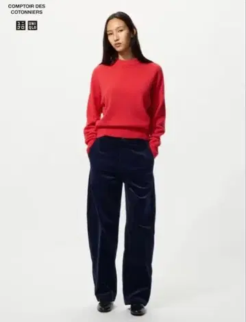 [ UNIQLO 유니클로 ] 코듀로이 커브 팬츠 긴 길이 네이비