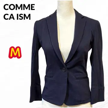 COMME CA ISM 테일러드 자켓 플레어 소매 네이비 M
