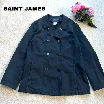 [새상품급] 세인트 제임스 숏코트 자켓 피코트 네이비 로고