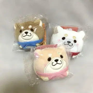 충견 모치시바 코로코로 봉제 인형 3세트 모나카, 사쿠라, 우메