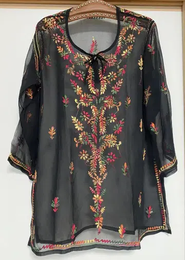 DEPT THRIFT eri 시스루 튜닉 블라우스