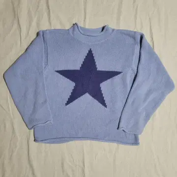 90s LANDS' END 랜즈 엔드 스타 니트 코튼 니트
