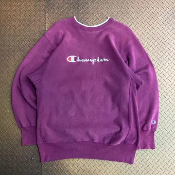 90s Champion 더블 컬러 이중 옷깃 맨투맨 리버스 위브