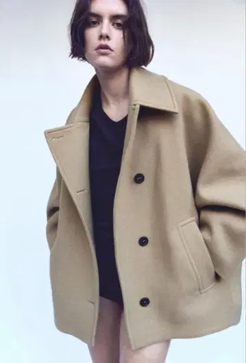 ZARA ZW COLLECTION 숏 울 블렌드 코트
