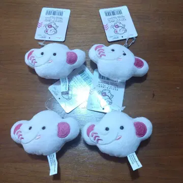 [ 4개 세트 ] 다이소 코끼리 봉제 인형 키링