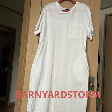 BARNYARDSTORM 반팔 티셔츠 원피스 화이트