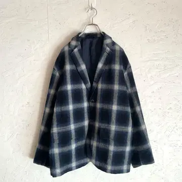 [ BEAMS ] 플란넬 옴브레 체크 이지 자켓 테일러드 자켓