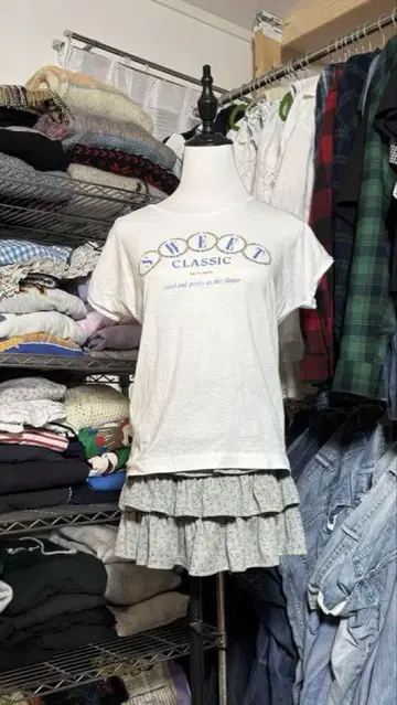 피치t 쇼와 레트로 80s 90s y2k 미니 꽃무늬 위시코어