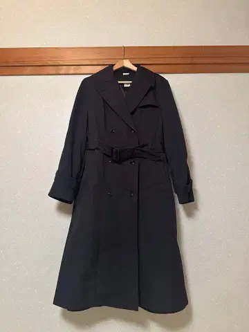 U.S.NAVY 트렌치코트 롱 코트 블랙 14R