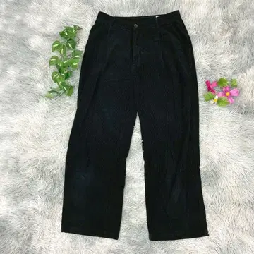 [ SOMETHING Basic ] 캐주얼 팬츠 M 블랙 에드윈 심플