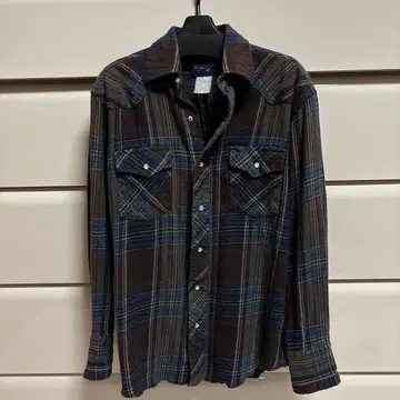 Wrangler 체크 무늬 긴팔 셔츠 M 사이즈