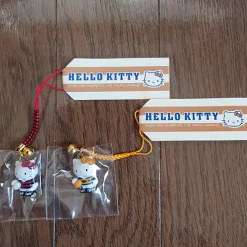 [초레어] 헬로키티 2001년 조케이 대학 럭비부 스트랩 2개 세트