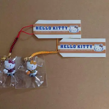 [초레어] 헬로키티 2001년 조케이 대학 럭비부 스트랩 2개 세트