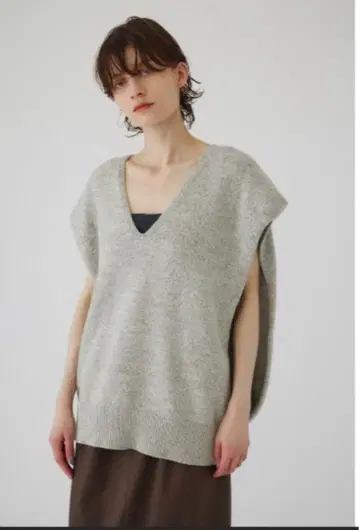 미사용 새상품 택 포함 rim.ark Melange knit vest