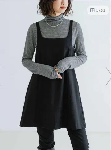 미사용 새상품 URBAN RESEARCH 스퀘어넥 미니 점퍼 원피스