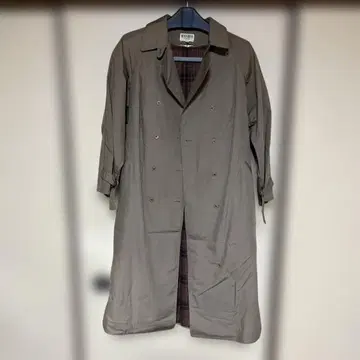 HIYOSHIYA VIVID 베이지 더블 브레스트 트렌치코트 M