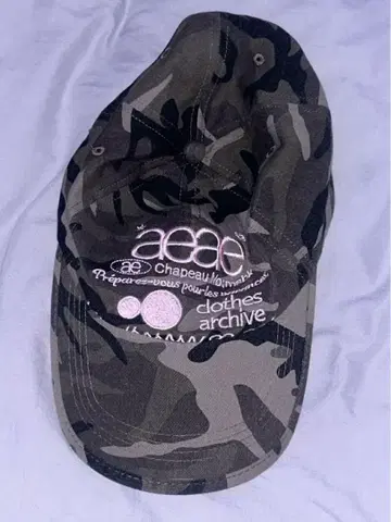 aeae 카모플라쥬 자수 로고 야구 모자