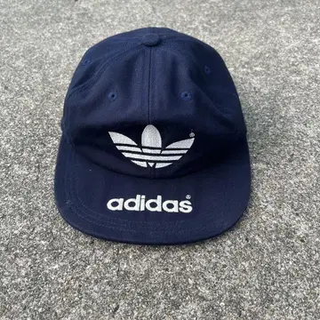 80s adidas 데상트제 트레포일 로고 캡 빈티지 레어