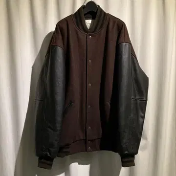 [ vintage ] 바시티 자켓 천연 가죽 블랭크